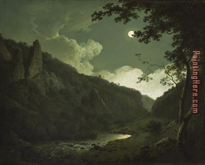 Joseph Wright of Derby Dovedale by Moonlight